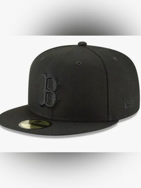 New Era 59FIFTY Black Boston Red Sox Cap - Size 7 1/2